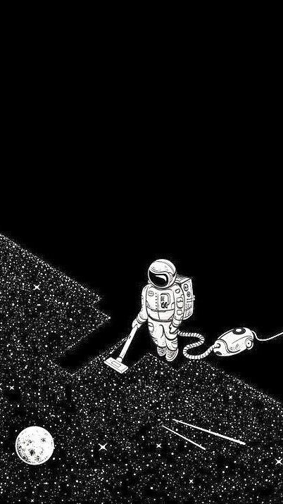 Astronaut vacuuming stars